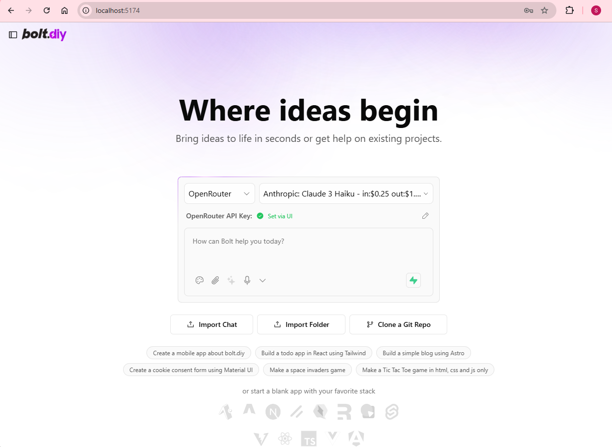 bolt-diy-welcome-screen