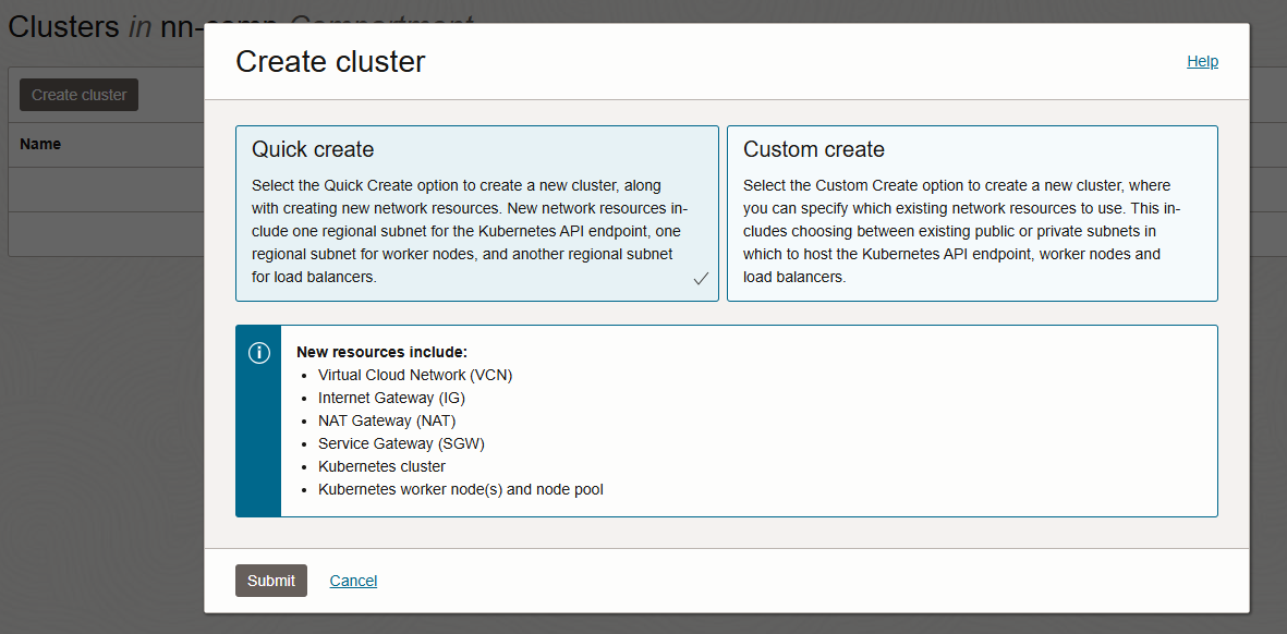 oke-create-cluster