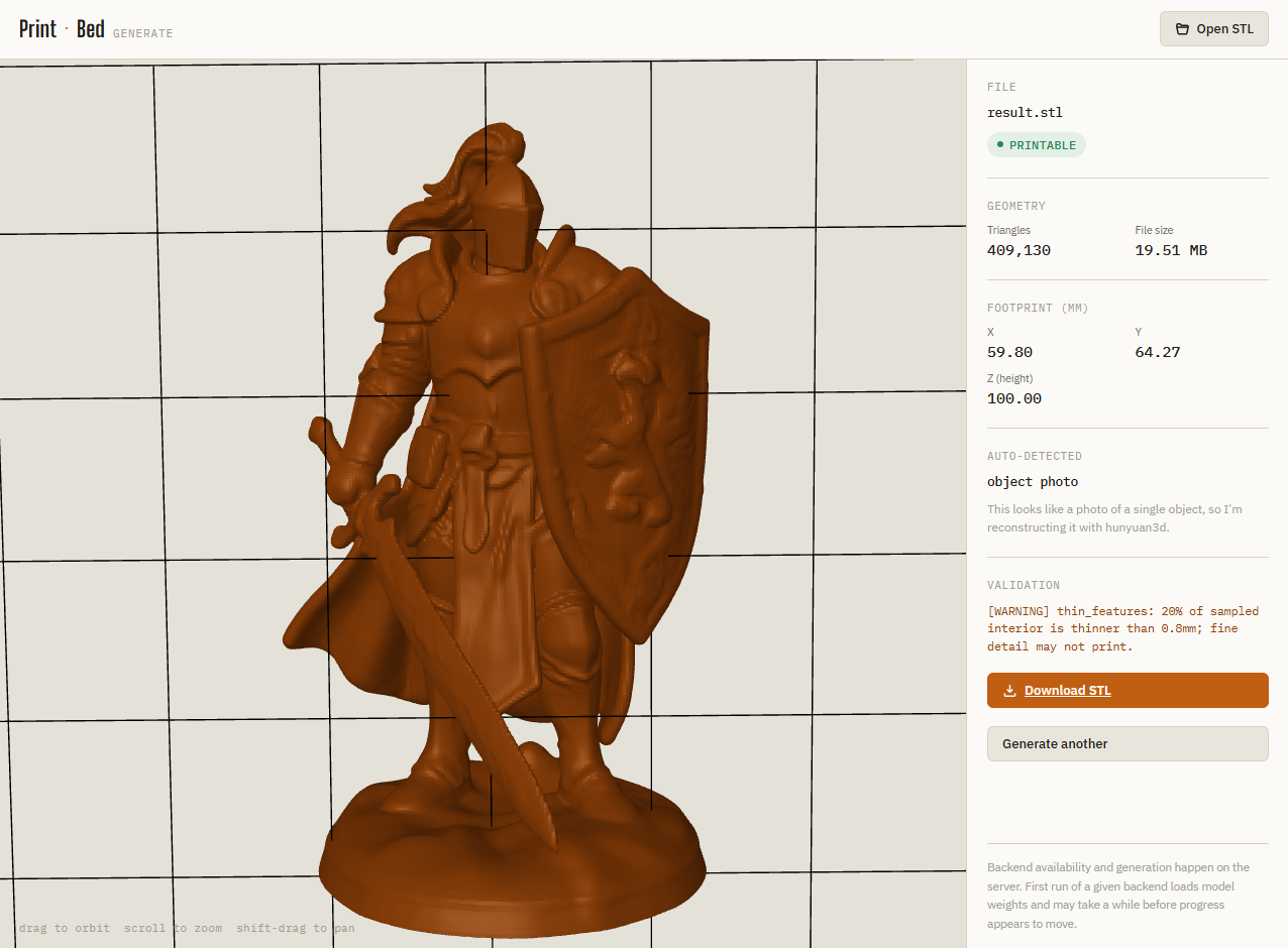 printable figure hunyuan 3d
