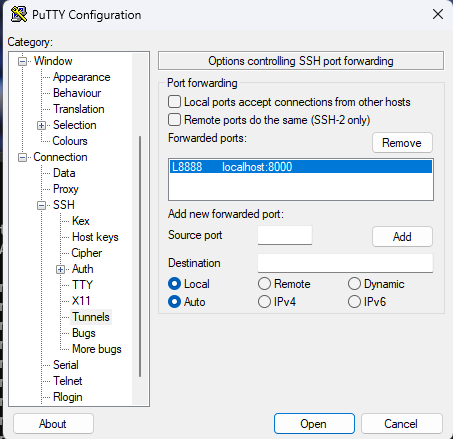 putty-connection-ssh-tunnels